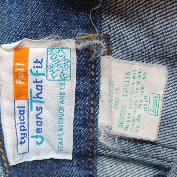 Vintage Sears, Roebuck & Co wide leg, high waisted straight jeans - Picture 3 of 6